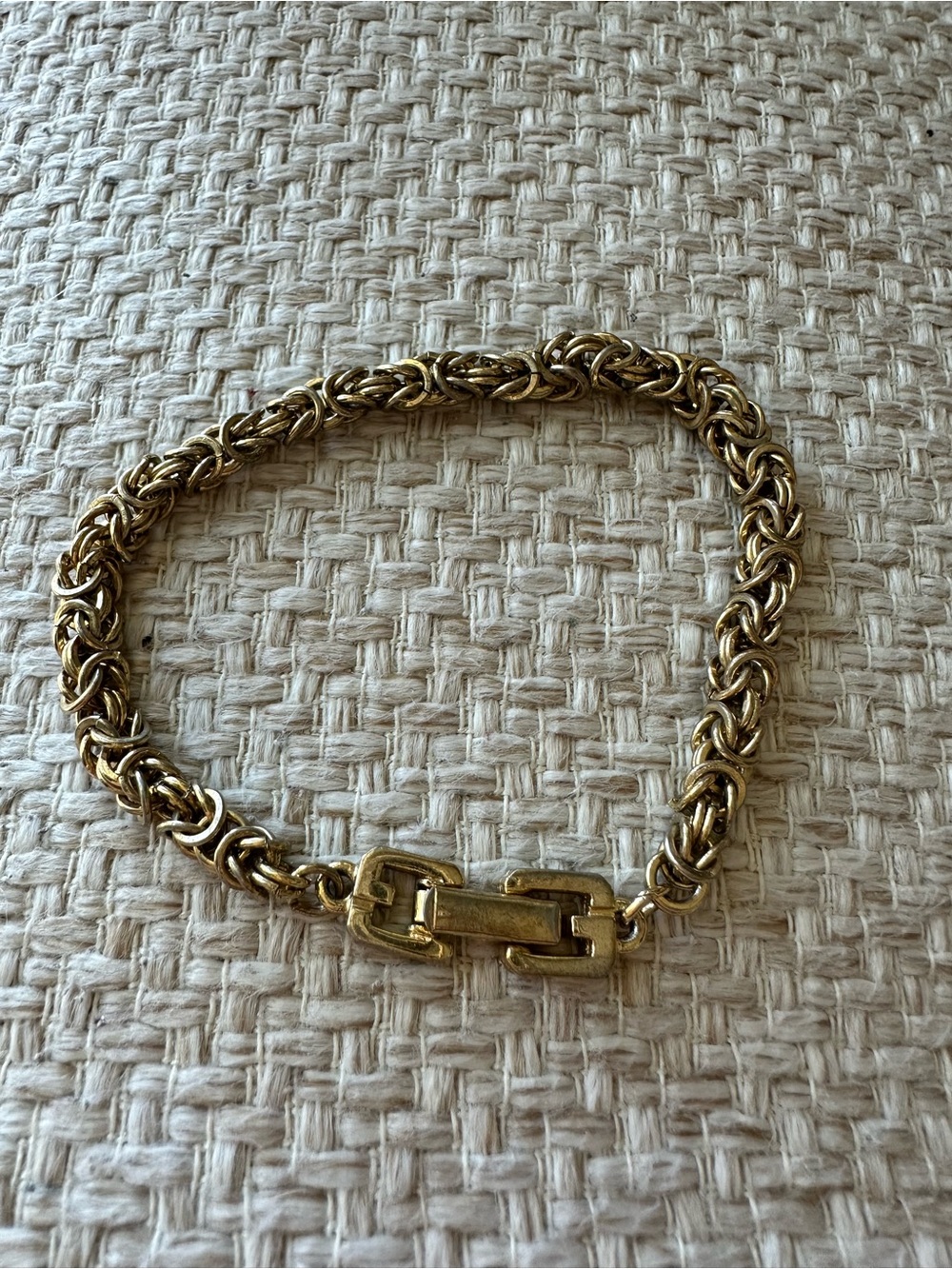 Givenchy Byzantine Chain Bracelet / Gold Tone / Vintage Givenchy